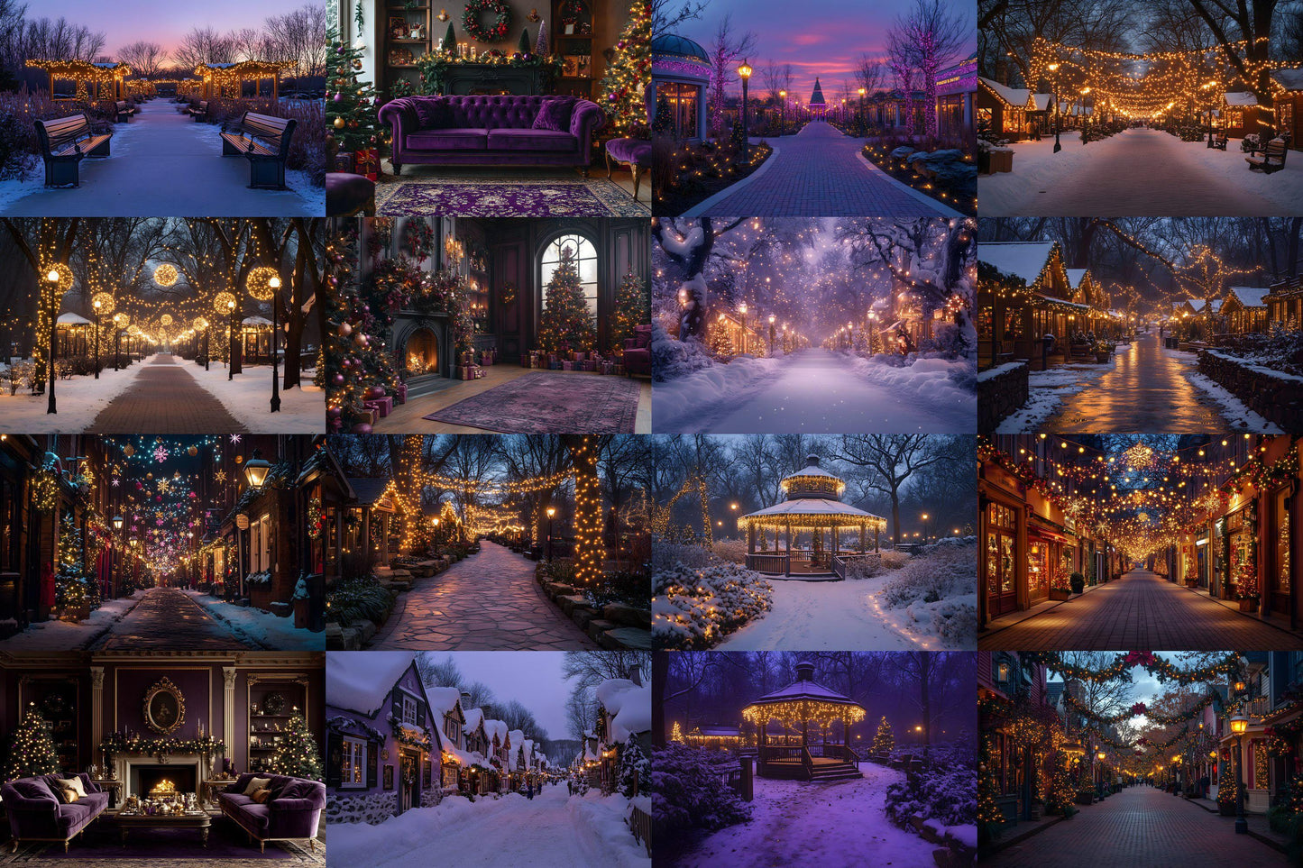 Purple Christmas Backdrops, Christmas Background, Digital Christmas Wallpapers, Photoshop, Photography Backdrops - 3:2 Ratio
