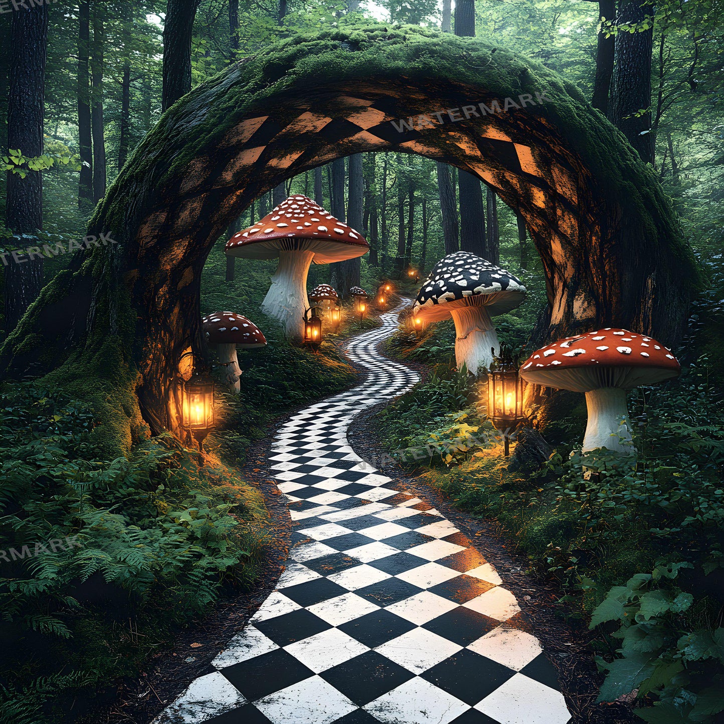 Alice in Wonderland Backdrops | Digital Fantasy Story Backgrounds | Whimsical Scenes - Wonderland Backdrops - Alice Backdrops
