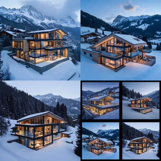 Alpine Chalet Digital Backdrop, Cozy Fireplace Background, Winter Holiday Photography Prop, Christmas Scene Setter, for Social Media