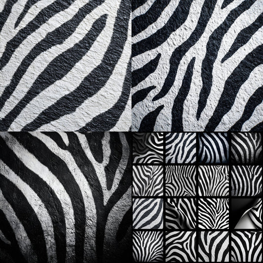 Zebra Print Digital Backdrop, Black and White Photography Background, Square Animal Pattern Photo Booth Prop, Fashion Design Texture Overlay