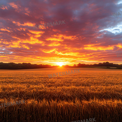 Warm Sunset Photography Backdrop, Golden Hour Digital Background for Portraits, Square Format Photo Booth Prop, Dreamy Sky Photography Resource