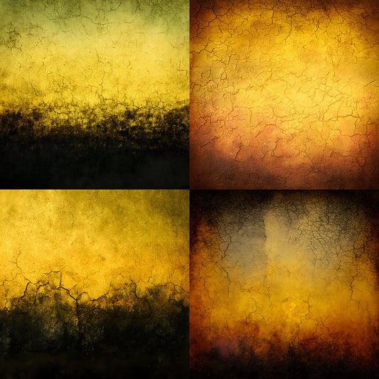 Yellow Abstract Photography Backdrop, Dark Grid Texture Digital Background for Product Photography, Square Image, Modern Commercial Use