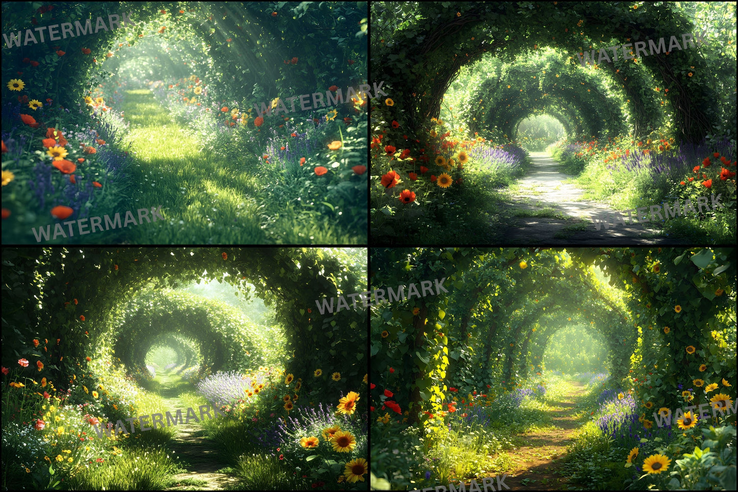 Wild Vine Garden Digital Backdrop, Enchanted Forest Background, Photography Landscape, Fantasy Photo Overlay,Composite, Printable Art