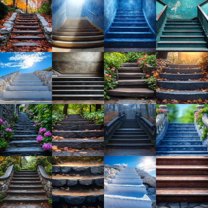 Staircase Photography Backdrop, Elegant Stairway Digital Background for Portrait Photography, Photo Prop, Wedding, and Fine Art Images