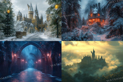 Wizarding School Backdrops - Witchcraft Photography Overlays - Ideal for Digital Artists  Photographers, Digital Backdrop for Photography