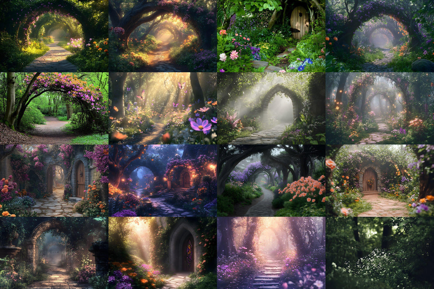 Fairy Woodland Backdrops ��������� Fantasy Floral Digital Scenery - Fairytale Visual Story Telling Backgrounds, Fantasy Wallpapers
