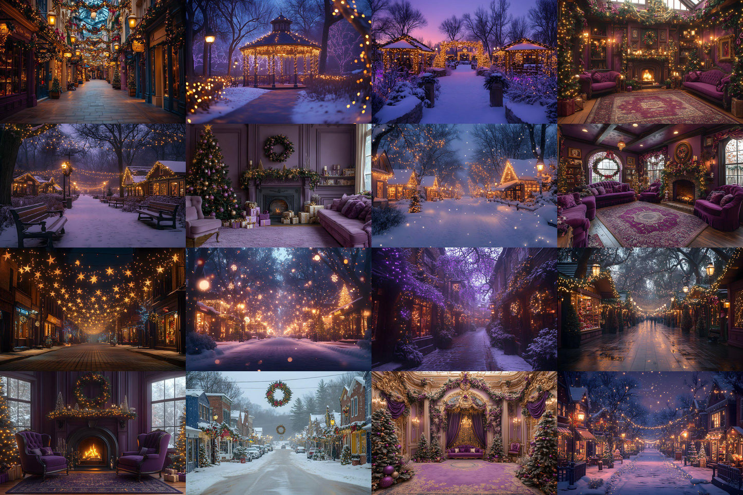 Purple Christmas Backdrops, Christmas Background, Digital Christmas Wallpapers, Photoshop, Photography Backdrops - 3:2 Ratio