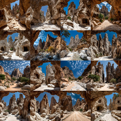 Sun-Bleached Desert Canyon Rocks Digital Backdrop, Photography Background, Scenic Photo Prop, Western Theme, Nature Photography