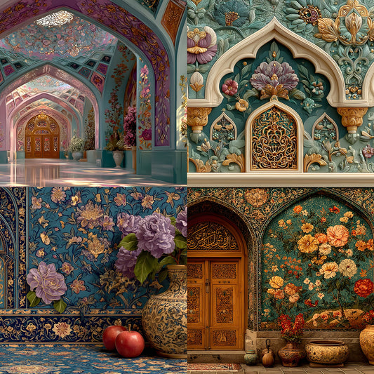Persian Architecture Digital Backdrop, Ancient Palace Photography Background, Photo Prop, Middle East Scene, Fine Art Image Download