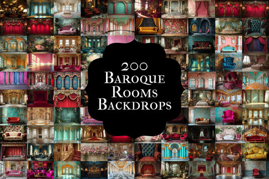 Baroque Digital Backdrops Props: Artful & Premium Backdrops, Large Photography Backdrops, Backdrops Overlays. Photography Backgrounds