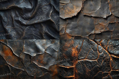 BLACK WEATHERED LEATHER - Textures Photography Backdrop