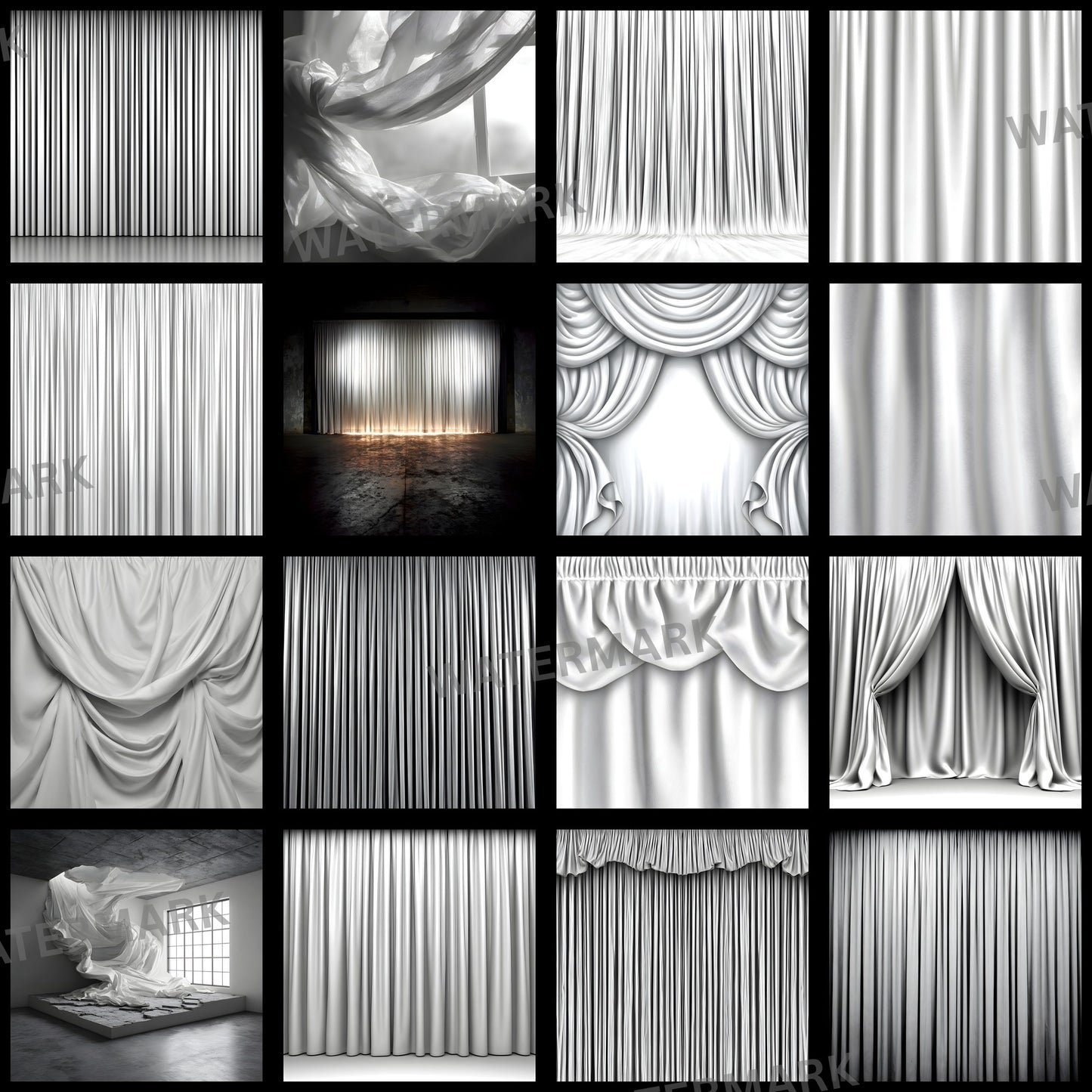 White Curtain Photography Backdrop, Sheer Fabric Background, Elegant Photo Booth Prop, Wedding Portrait Digital Download, Studio Newborn Photoshoot