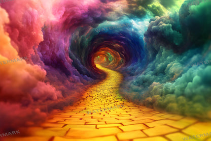 Wizard of Oz Backdrops | Digital Fantasy Story Backgrounds | Yellow Brick Road Backdrop | 7Wizard of Oz Images