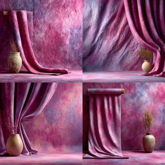 Abstract Painted Photography Backdrop, Artistic Fabric Texture Digital Background for Creative Portrait, Fine Art Photo Studio Prop, Square Format