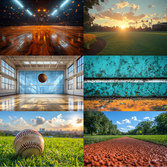 Sports Photography Backdrop Bundle, Action Photo Backgrounds, Digital Download for Athletes, Team Portraits, High Resolution Images