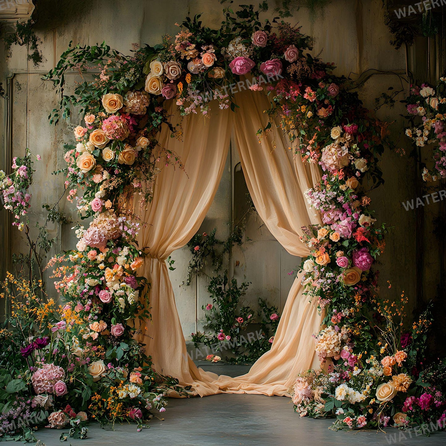 Floral Boho Digital Photography Backdrops - 96x96px Master Overlays for Portraits  Studio Use Ideal Wallpaper Backgrounds
