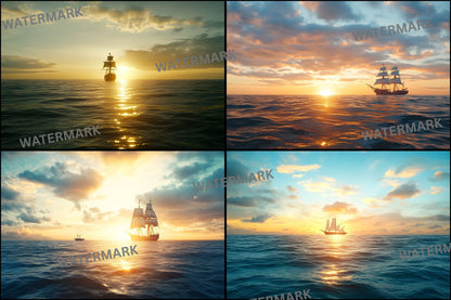 Vast Open Sea Digital Backdrop, Ocean Photography Background, for Photographers, Summer Vacation Photo Booth, Seascape Digital Download