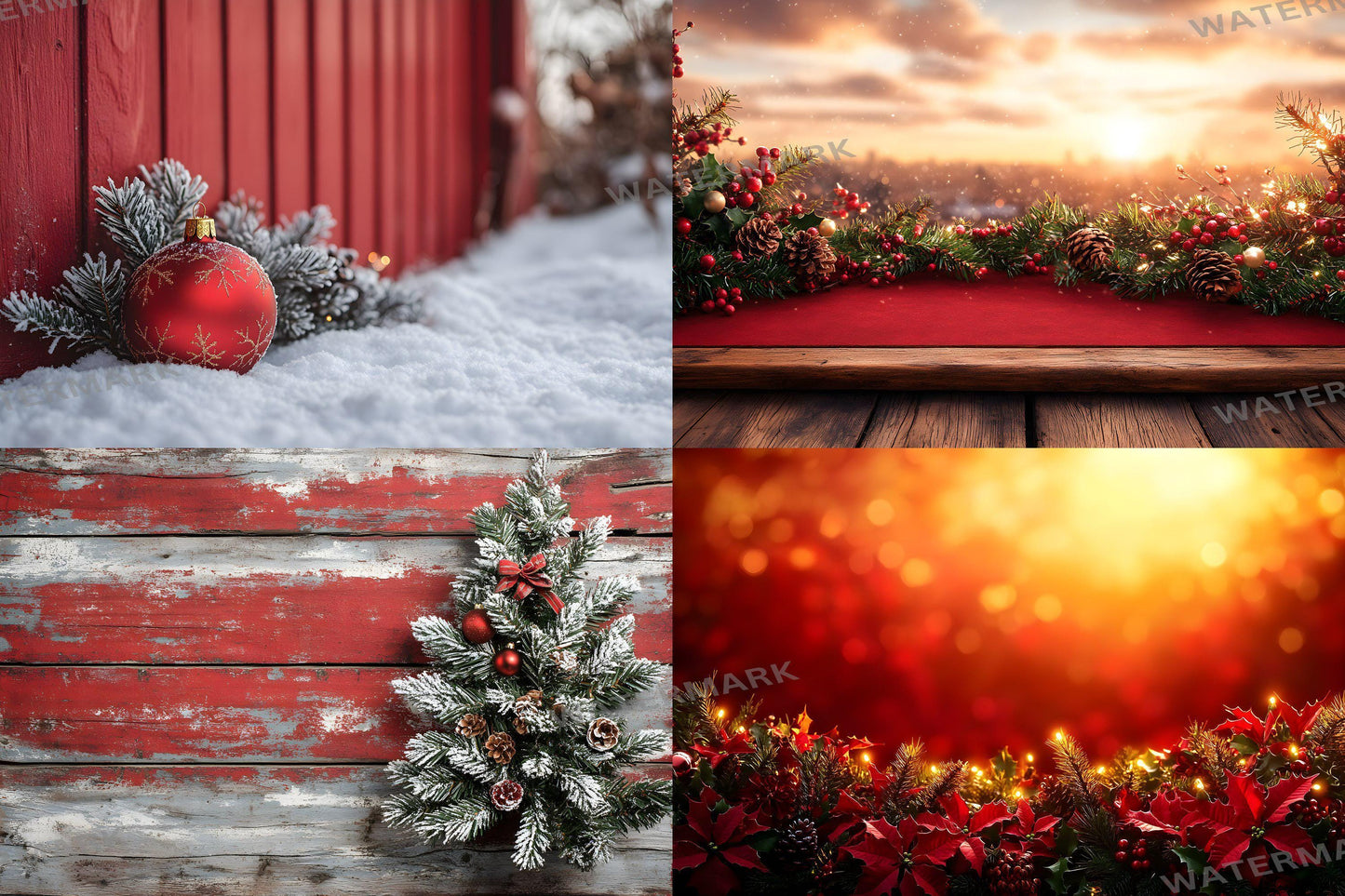 Christmas Backdrop, Digital Backdrop, Santa Christmas Backdrop For Kids Family, Festive Digital Download Christmas Background