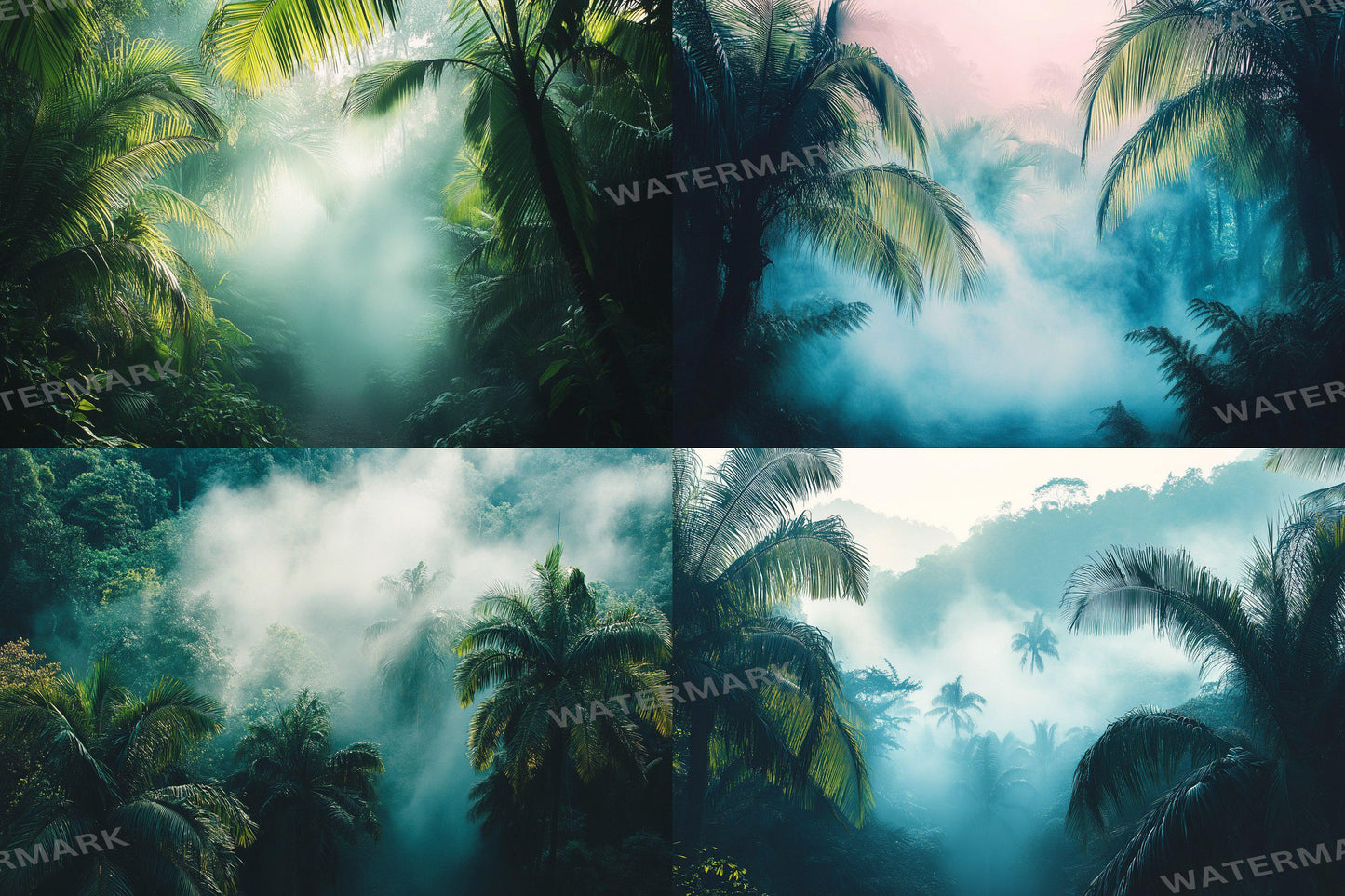 Tropical Forest Backdrop - Lush Streaming Background, Jungle Photography Backdrop, TV Wallpaper, Gaming Overlay, Nature Scene