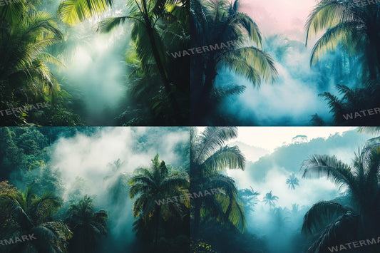 Tropical Forest Backdrop - Lush Streaming Background, Jungle Photography Backdrop, TV Wallpaper, Gaming Overlay, Nature Scene