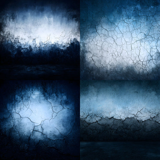 Blue White Dark Photography Backdrop, Moody Portrait Background, Abstract Texture Digital Download, Artistic Photo Booth Prop, Square Format