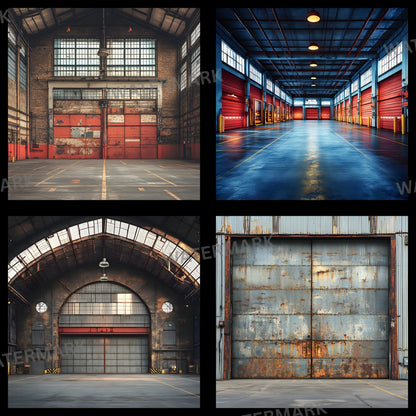 Warehouse Sports Digital Backdrop, Industrial Sports Background, Photography Prop, Sports Team Photo, Graffiti Warehouse Digital Image