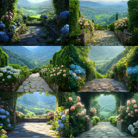 Secret Garden Digital Backdrop, Overlook Background, Fairytale Photography, Photo Booth, Fantasy Scenery, Enchanted Forest, Printable Images