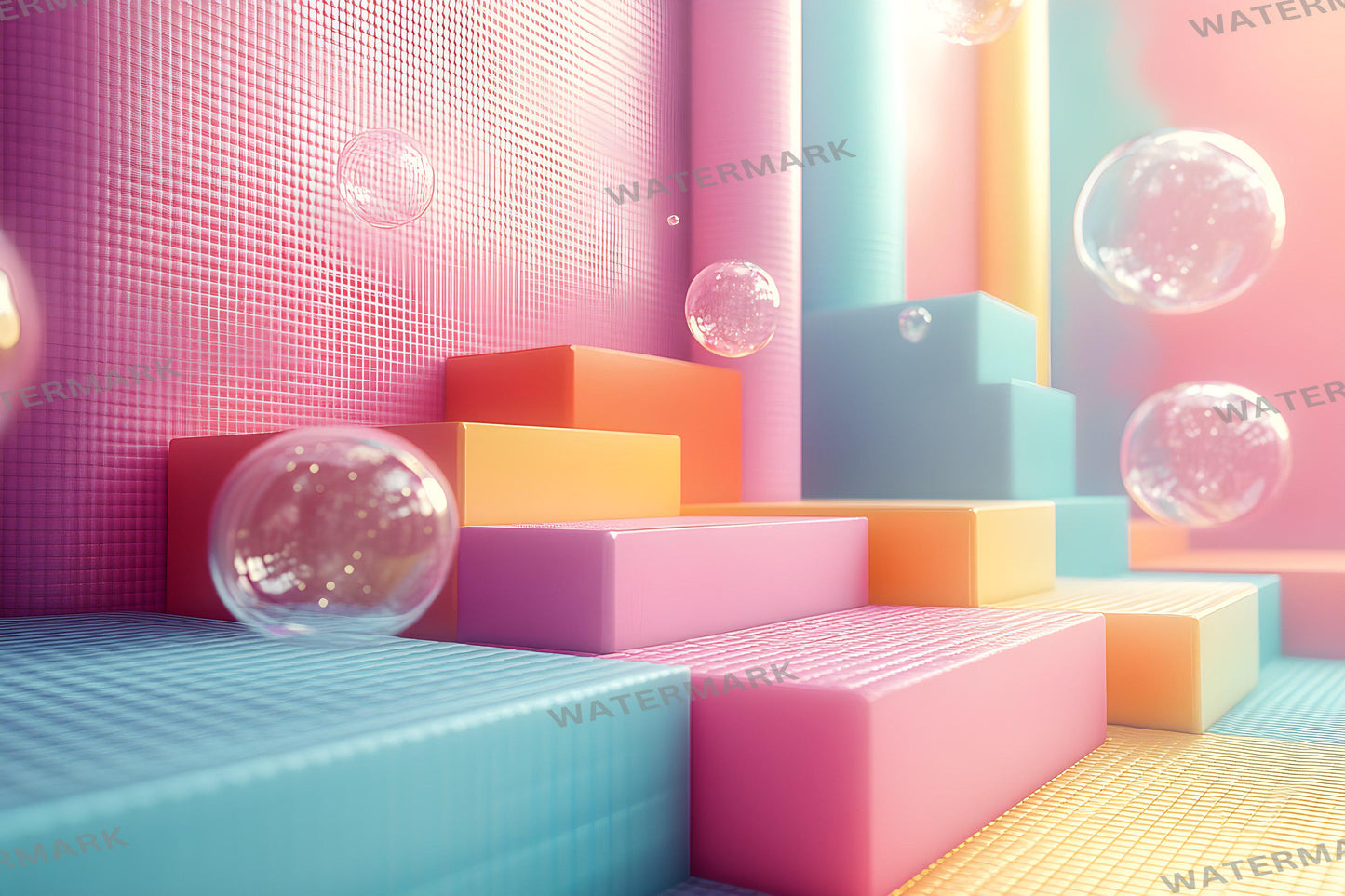Wonderland Checkers Digital Backdrop Bundle - Surreal Fantasy Backgrounds with Checkerboard Floors for Whimsical Photoshop Composites Craft