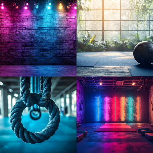 Crossfit Gym Digital Backdrop, Fitness Studio Background, Workout Photography Prop, Exercise Training Photo Overlay, Sporty Scene