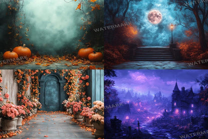 Halloween Monster View Backdrops for Photography  00x00px PNGs for Digital Art  Photo Editing  Commercial Use Allowed