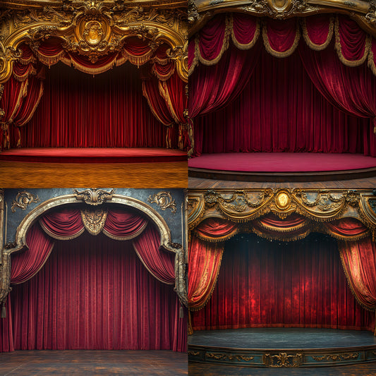 Orchestra Hall Digital Backdrop Set, Elegant Music Venue Backgrounds, Classical Concert Stage Photography, Images for Composites