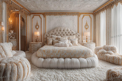 Luxurious Baroque Gold Backdrops Featuring Ornate Interiors, Elegant Palaces, and Opulent Decorative Styles, Baroque Regal Room Backdrops