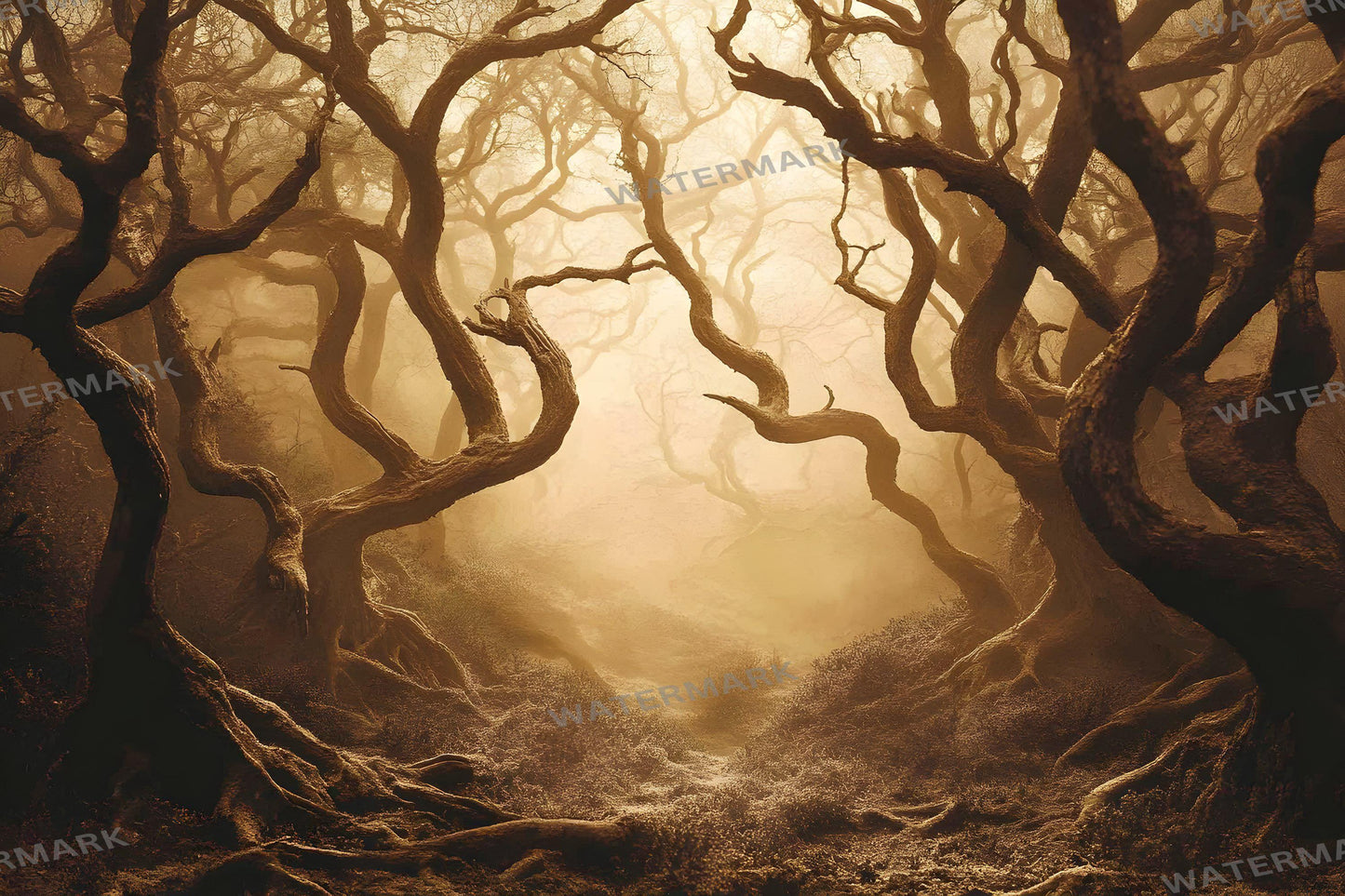 Spooky Forest Digital Photography Backdrops - Dark Woods Photoshop Overlays - Halloween Fantasy Backgrounds - Digital Master Composites