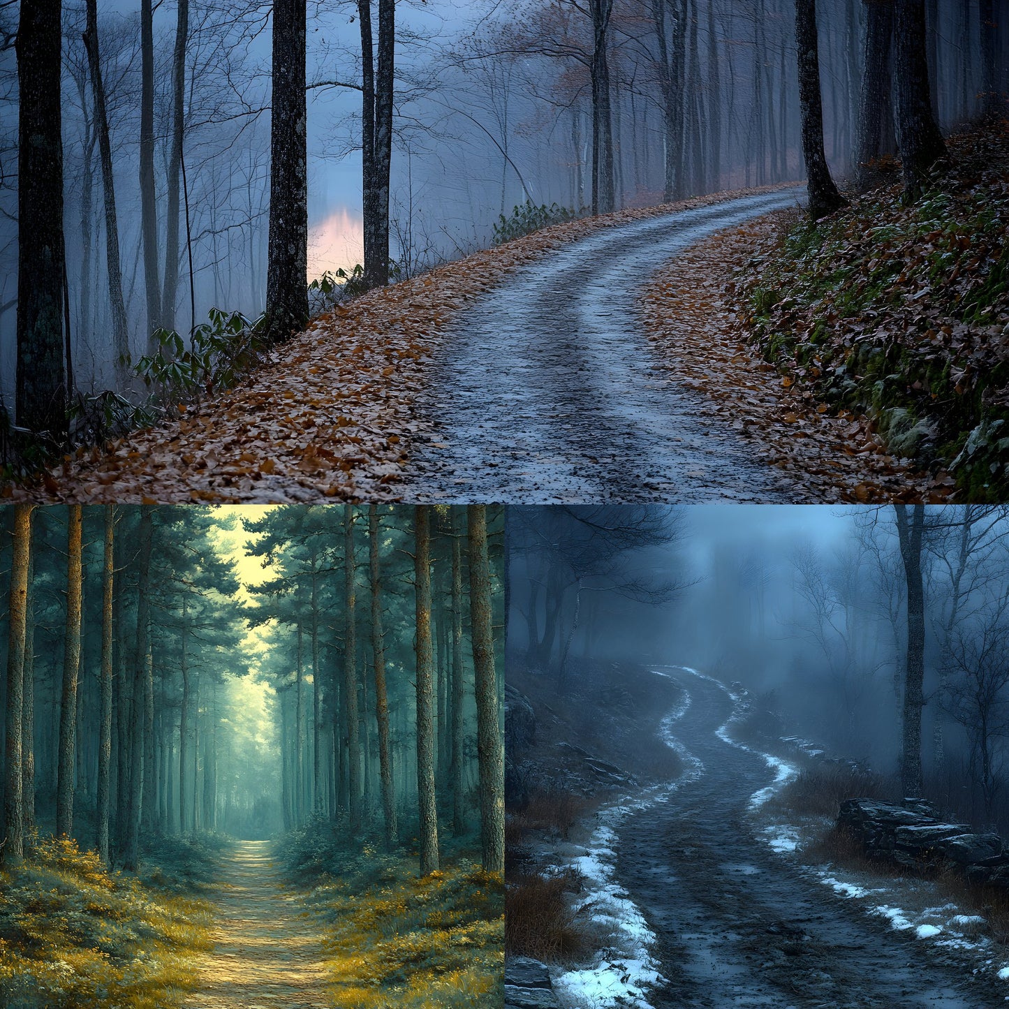 Wooded Trail Dusk Digital Backdrop, Enchanted Forest Background, Photography, Scenic Photo Overlay, Fantasy Portrait, Nature Scene