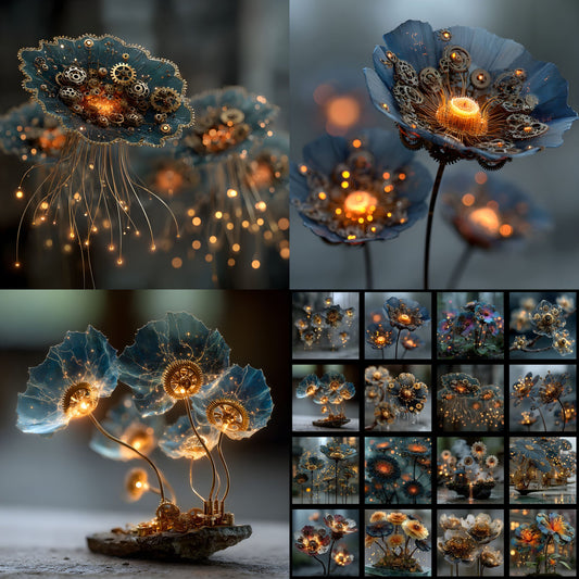 Metal Gear Flower Treehouse Digital Backdrop, Whimsical Square Background for Photography, Fantasy Photo Prop, Unique Art Printable, Gaming Inspired Design