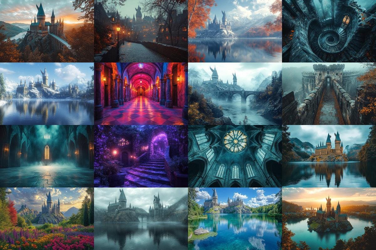 Wizarding School Backdrops - Witchcraft Photography Overlays - Ideal for Digital Artists  Photographers, Digital Backdrop for Photography