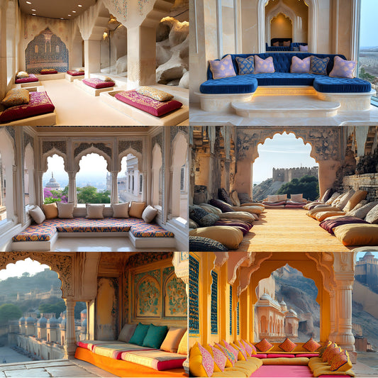 Sultan Palace Backdrop Collection, Royal Seating Area Digital Backgrounds, Photography, Luxurious Arabian Nights Theme, High-Res Images