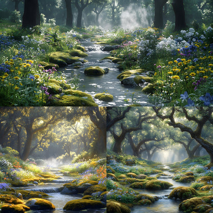 Woodland Botanical Digital Backdrop Set, Photography Backgrounds, Enchanted Forest Photo Overlays, Nature Inspired Scene, Dreamy Photo Design