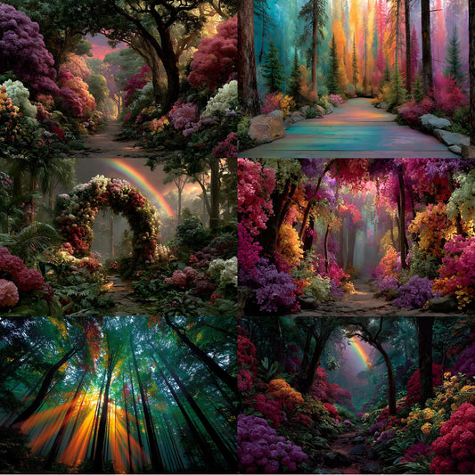 Alice in Wonderland Backdrop Digital Download, Whimsical Background for Fantasy Photography, Magical Portrait Photo Booth Prop, Empty Scene