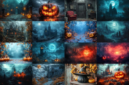 Halloween Monster View Backdrops for Photography  00x00px PNGs for Digital Art  Photo Editing  Commercial Use Allowed