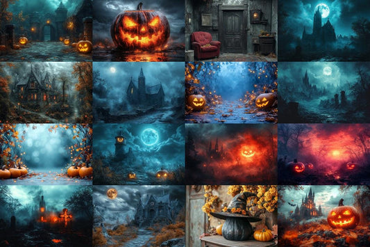 Halloween Monster View Backdrops for Photography  00x00px PNGs for Digital Art  Photo Editing  Commercial Use Allowed