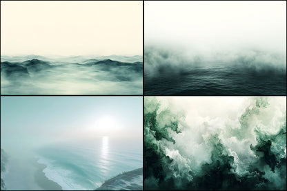 Seafoam Green White Digital Backdrop Photography, Background, Soft Pastel Colors, Online Photo Studio, Portrait Photography, Image Set