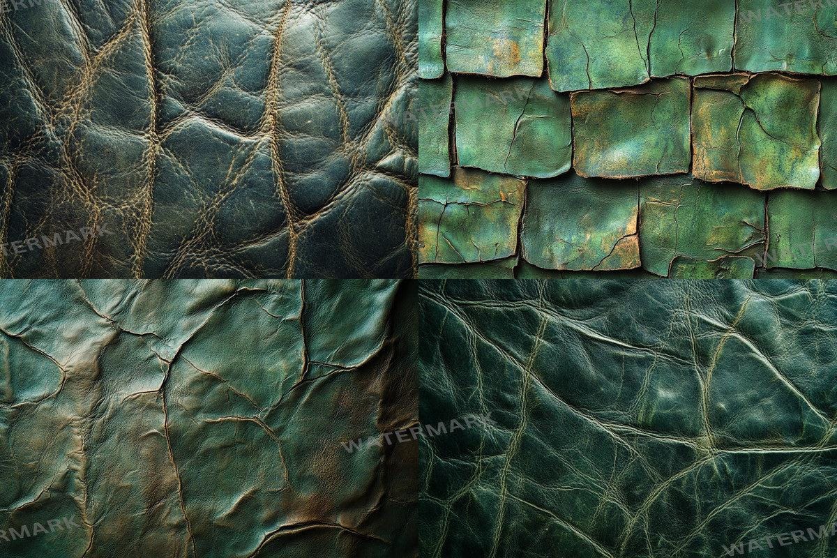 Green Weathered Leather Digital Photography Backdrops for Artists  Designers - Warm Inviting Aesthetic - 00x00px PNGs