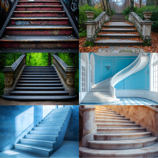 Staircase Digital Backdrop, Photography Background, Elegant Stairway Photo Prop, Fairytale Castle Staircase, Fantasy Photography Overlay