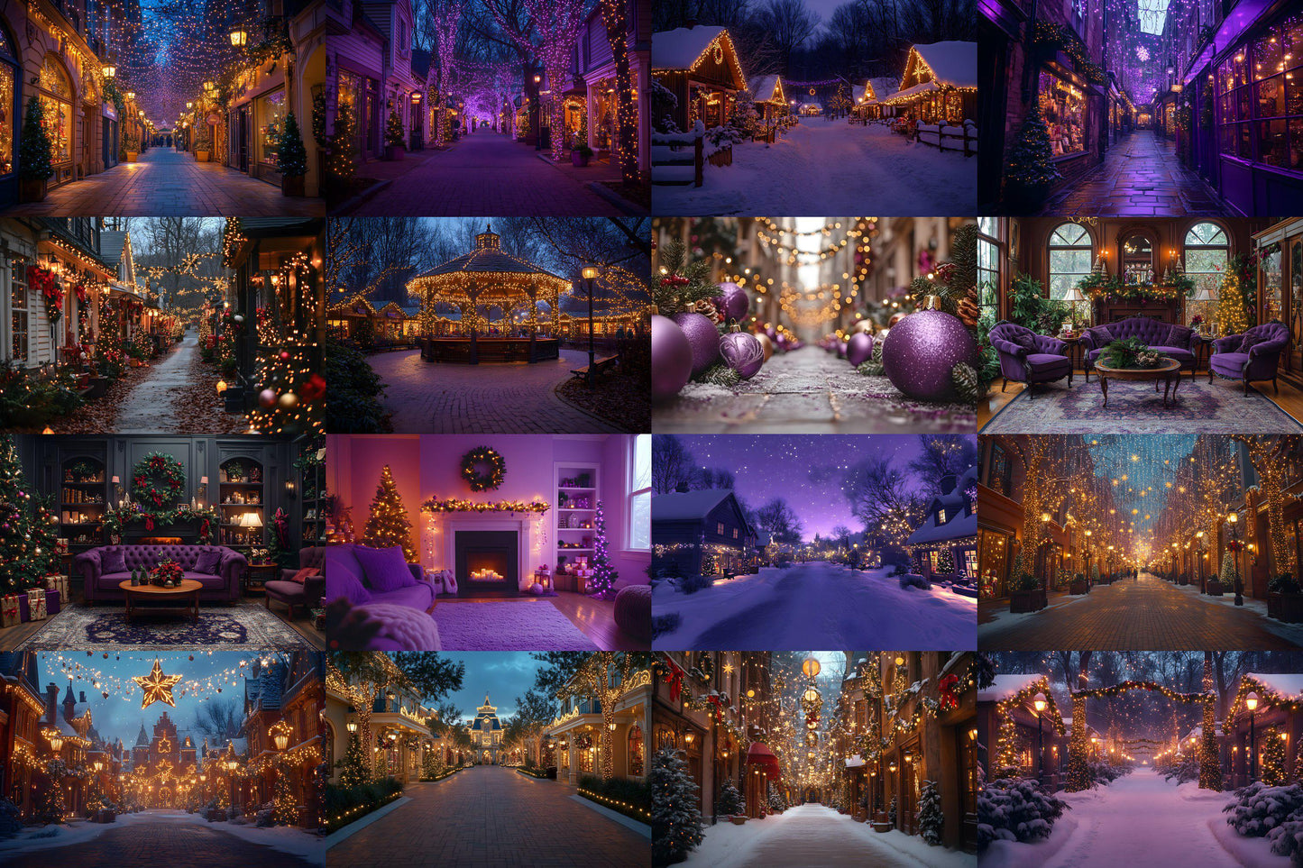 Purple Christmas Backdrops, Christmas Background, Digital Christmas Wallpapers, Photoshop, Photography Backdrops - 3:2 Ratio