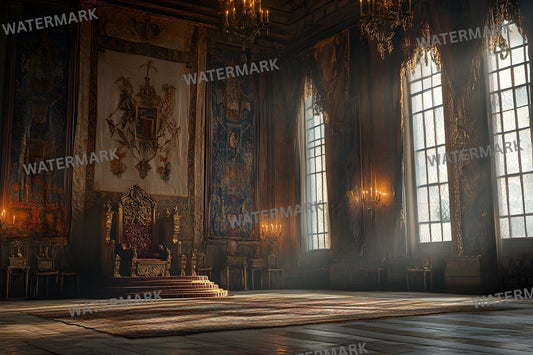 Lavish Throne Room Digital Backdrop, Royal Palace Photography Background, Regal Interior Photo Prop, Fantasy Portrait, High-Res Images