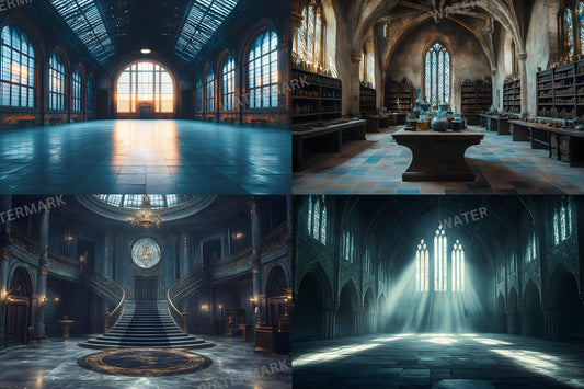 Wizarding School Backdrop Collection - Magical PNG Graphics for Crafts - High-Quality 00x00px Commercial Use Images