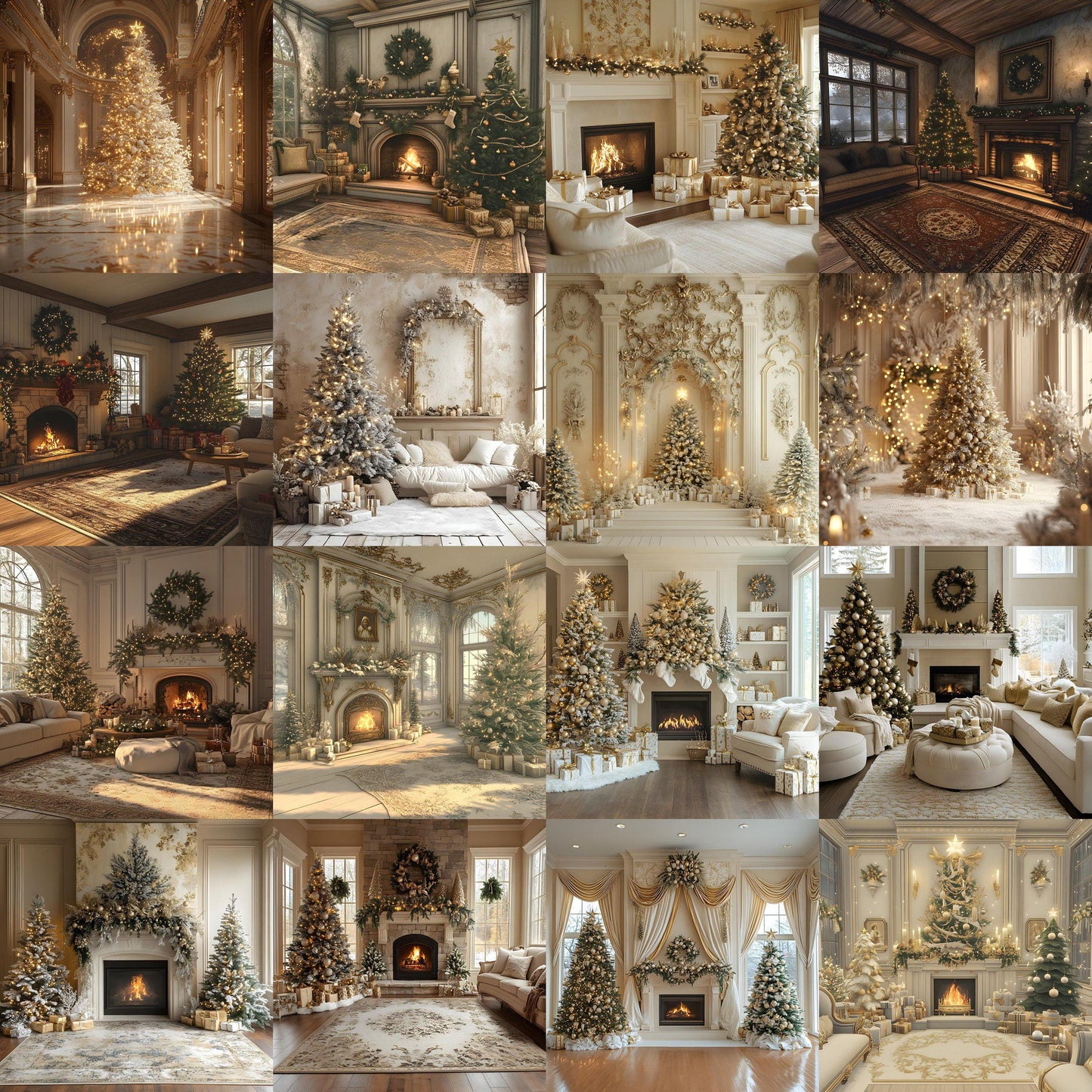 Golden Noel Christmas Backdrop, Digital Backdrop, Santa Christmas Backdrop For Kids Family, Festive Digital Download Christmas Background
