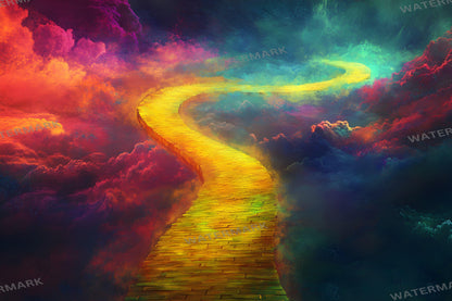 Wizard of Oz Backdrops | Digital Fantasy Story Backgrounds | Yellow Brick Road Backdrop | 7Wizard of Oz Images