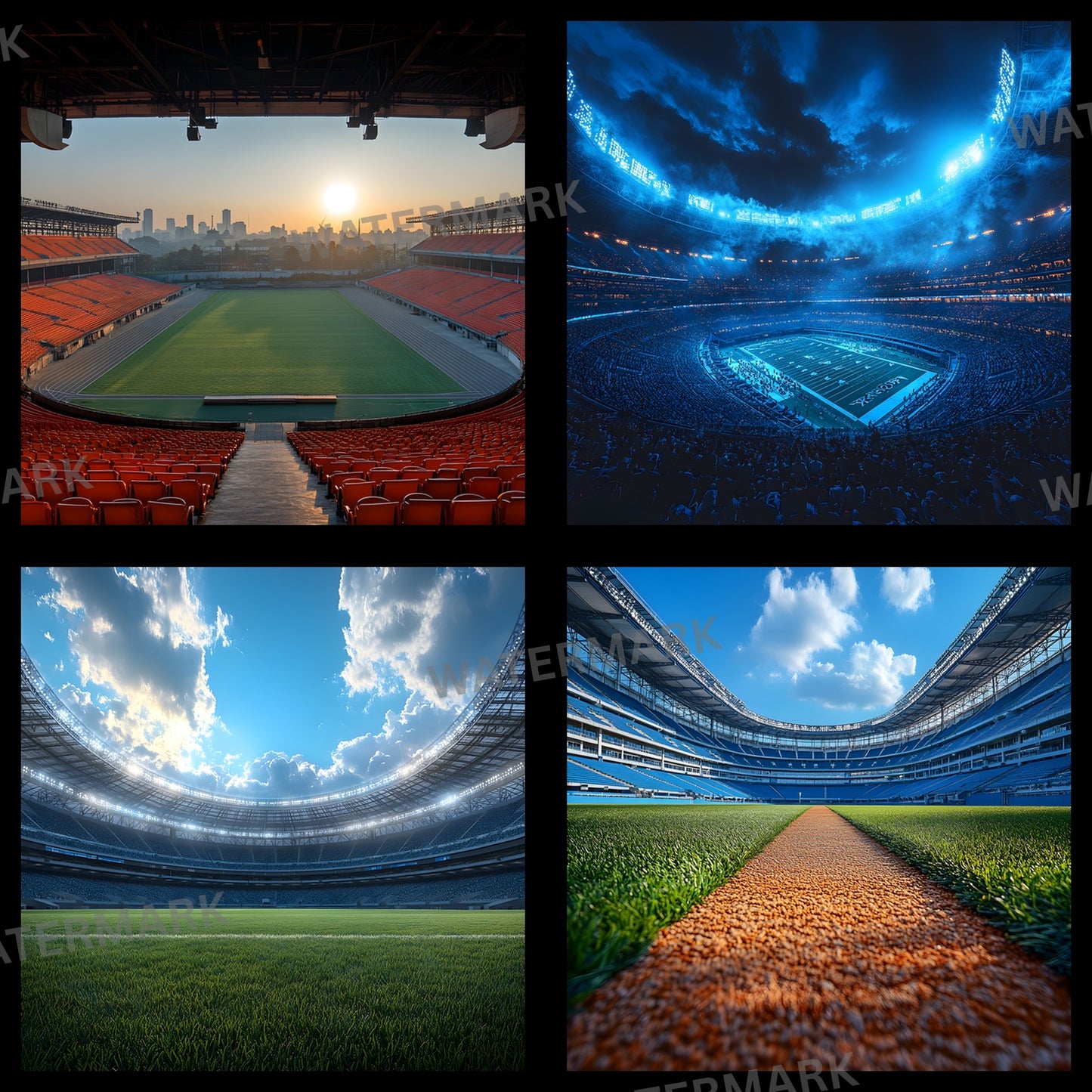 Sports Stadium Digital Backdrop, Empty Arena Background for Photography, Photo Overlay, Sports Team Fan Photo, Action Shot Composite